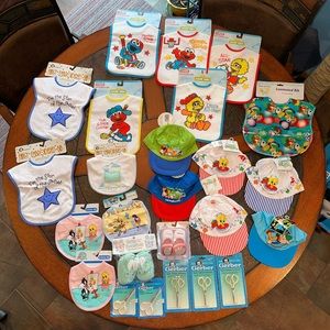 Gerber Playskool Baby Snoopy Baby Bibs Hats Booties Scissors